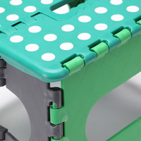 Tabouret pliant moderne en plastique PP Creative Dots - Durable, léger, réutilisable, réglable, portable, écologique, couleur personnalisable