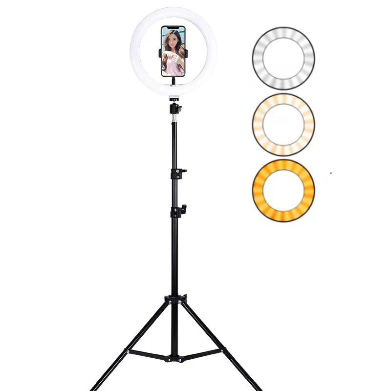 Multi機能26センチメートル10インチSelfie Ring Light LightとStand Cell Phone Holder For Live Stream For YouTube Video