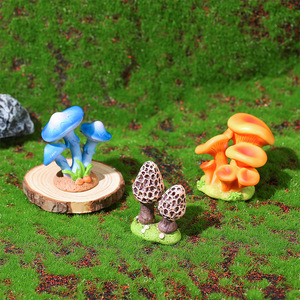 Adornos de hongos de resina coloridos, decoración de jardín en miniatura para macetas de suculentas de interior y exterior, paisajismo DIY - Product Image 4
