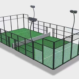 Cancha de Pádel Panorámica Personalizada, Fabricada a Medida, con Césped Artificial, Construcción de Acero Galvanizado + Revestimiento de PVC, Garantía de 10 Años, 20m*10m, 8 Piezas - Product Image 6