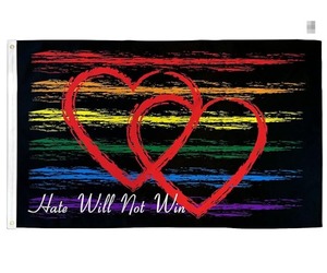 Bandera de Orgullo Bisexual, <span class=keywords><strong>Corazones</strong></span> No Son Partes, Arcoíris, Esperanza, Paz, Bandera de Orgullo Gay, 3x5 pies, Tela de Poliéster, Bandera Personalizada - Product Image 6