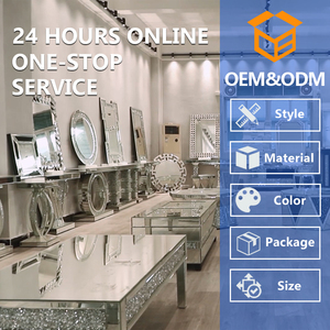 Bộ 5 Sản Phẩm Trang Trí Tường Phòng Khách Hiện Đại Bộ Gương Treo Tường Có Khung Tráng Gương - Product Image 4