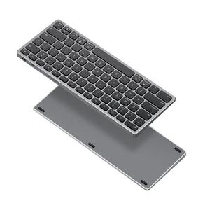 Clavier sans fil BT mini ultra-fin à double fonction, clavier en aluminium avec port Type-C <span class=keywords><strong>pour</strong></span> ordinateurs portables et tablettes, comme clavier externe - Product Image 1