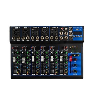 Consola mezcladora de audio mini F4 con 4/7 canales, precio de fábrica, con MP3 y Bluetooth para karaoke familiar y transmisión en vivo. - Product Image 5