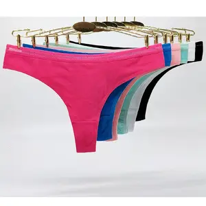 Tangas de playa de algodón para mujer, diseño simple, color carne, baratas