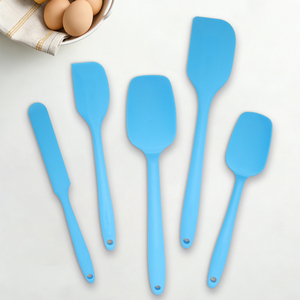 Juego <span class=keywords><strong>de</strong></span> Utensilios <span class=keywords><strong>de</strong></span> <span class=keywords><strong>Cocina</strong></span> <span class=keywords><strong>de</strong></span> Silicona Azul <span class=keywords><strong>de</strong></span> 5 Piezas, Antiadherentes, con Logotipo Personalizado al por Mayor, Espátula <span class=keywords><strong>de</strong></span> Silicona, Juego <span class=keywords><strong>de</strong></span> Utensilios <span class=keywords><strong>de</strong></span> <span class=keywords><strong>Cocina</strong></span> - Product Image 1
