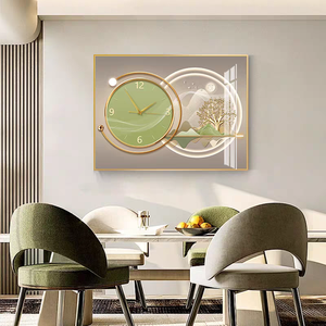 Nouvelle <span class=keywords><strong>Peinture</strong></span> <span class=keywords><strong>D</strong></span>écorative <span class=keywords><strong>Murale</strong></span> Intérieure Luxe Moderne Horizontale en Porcelaine de Cristal, Horloge <span class=keywords><strong>Murale</strong></span> Silencieuse pour Salle à Manger <span class=keywords><strong>d</strong></span>'Usine - Product Image 5