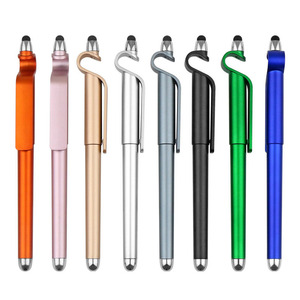 Fornitura Silicone touch head biros scrittura senza intoppi penna a sfera in plastica nero penna a sfera con staffa e grande penna clip design - Product Image 1