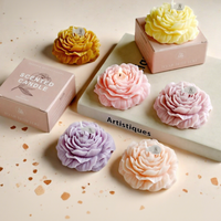Lilin Aromaterapi Bentuk Peony Buatan Tangan, Hadiah Harum, Ornamen Peningkat Suasana, Hadiah Kreatif untuk Hari Ibu, Dapat Dikustomisasi