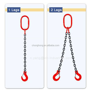 Élingue de levage en acier allié pour moteur, <span class=keywords><strong>crochet</strong></span> de levage à chaîne G80 G100, 2 ou 4 brins, pour conteneurs, certifiée ISO - Product Image 2