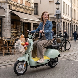 Vélo Électrique Urbain Tout-Terrain 14 Pouces, 3 Vitesses en Option, Pneus Larges, Mini Moto Électrique à 2 Roues, Vélo Électrique à Vendre - Product Image 1