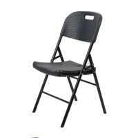 Chaise de banquet pliante en plastique légère et portable pour l'extérieur, empilable, pour jardin et événements, vente en gros