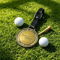Tag Golf Bag Modern yang Dapat Dicetak untuk Acara, Tag Golf Bag Bulat dengan Ukiran Kimia