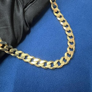 โซ่แบบเรียบสำหรับผู้ชายและผู้หญิงประดับเพชรโมอิสชุบทอง925เงิน10มม. ออกแบบได้ตามที่ต้องการผู้จำหน่ายอินเดีย - Product Image 3