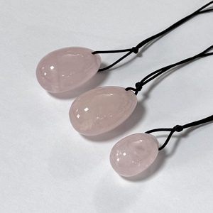 Poids d'exercice vaginal en pierre de quartz rose Jade - Product Image 2