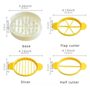 Multi-Functional 3-in-1 <b>Egg</b> Slicer Creative Plastic Kitchen Accessory <b>Egg</b> Mold Gadget New Set of Kitchen <b>Tools</b> - Product Image 2