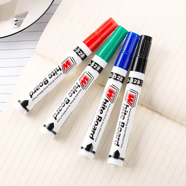 4 Kleuren Classic Lage Geur Custom Droge Wissen White Board Marker Pen Jumbo Uitwisbare Whiteboard Marker Pen Voor Kantoor