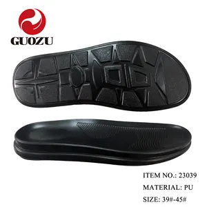 Outsole Wholesaler Men Dual Density PU Soles For Man Slippers Making Light Weight Men PU Sandals Outsole Design