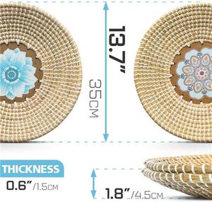 Paniers 3 pièces (Boho) Articles <span class=keywords><strong>de</strong></span> décoration <span class=keywords><strong>de</strong></span> chambre Objets esthétiques pour la <span class=keywords><strong>maison</strong></span> <span class=keywords><strong>Monde</strong></span> global - Product Image 6