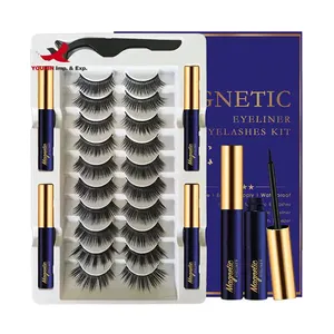 FENGFLY 4 Tubes of Magnetic Eyeliner Eyelashes Kit Top Quality 3D Magnetic Eyelashes Set