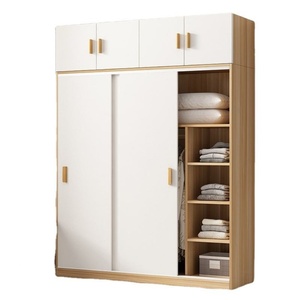 Armoire simple blanche moderne au design compact, meuble de chambre à coucher, coiffeuse, écologique, autoportante, grande taille - Product Image 1