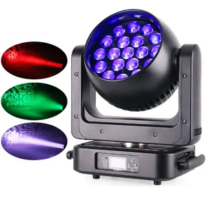 Marslite luz de led com zoom, luz de led para festa de dj, decoração de bar, rgbw 4 em 1, 19x25w, palco