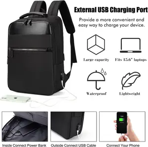 Mochila antifurto para laptop, bolsa para computador faculdade de viagem e uso em laptop de 15.6 polegadas