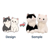 Boneka Kucing Jahe Lembut, Bantal Hewan Isi Dakron dengan Lapisan Jala Bersulam untuk Dekorasi Kamar Anak dan Hadiah untuk Pecinta Hewan Peliharaan