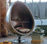 Chaise pivotante en velours, haut-parleur en fibre de verre, Chaise de salon, Design coquille ovale, canapé avec son stéréo, vente en gros