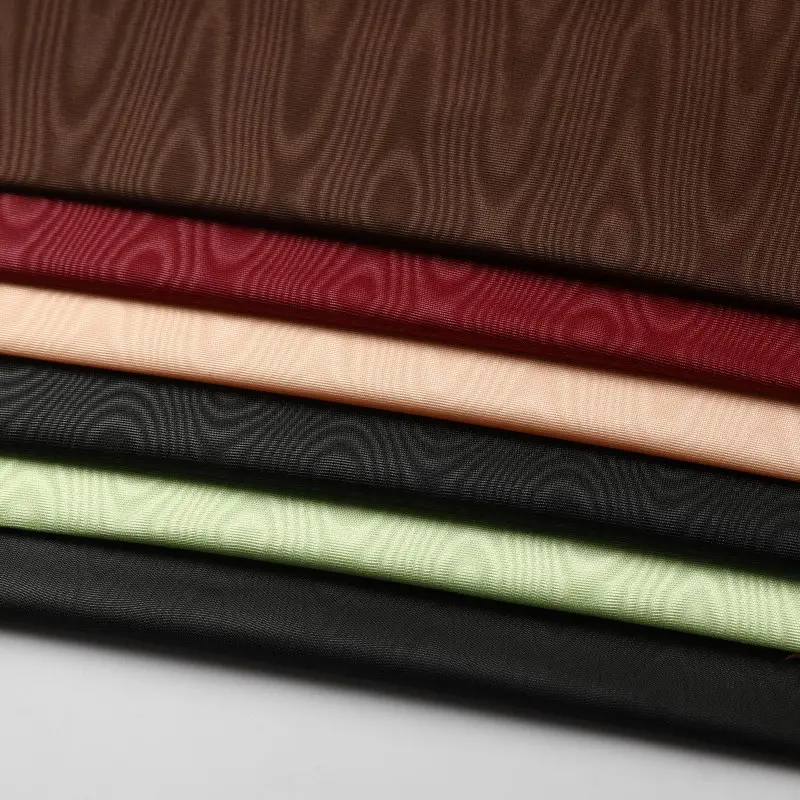 Meilleures ventes polyester recyclé de luxe 3D en relief nuage ondulation grain de bois tissu moiré tissu
