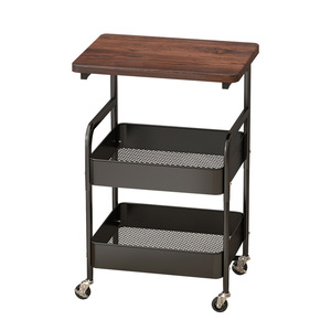 Multi Tier Mobile Storage Trolley <b>Side</b> <b>Table</b> With Large Capacity For Bedroom Modern Style Rectangle Assembly Standing Type - Product Image 3