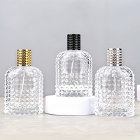 Botella de Perfume de Vidrio Vacía Personalizable, 30ml 50ml 100ml, a Prueba de Fugas, con Pulverizador de Aluminio, Tapa con Diseño de Espiga, Color Personalizable