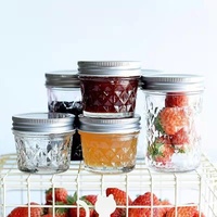Pot de conservation en verre transparent avec couvercle métallique hermétique, portable, pour salades de nid d'oiseau, confiture et yaourt en portions