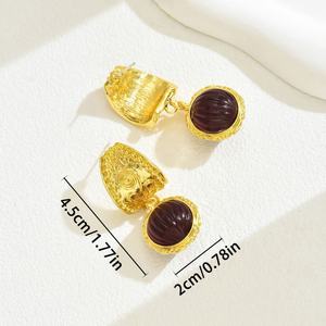 Boucles d'oreilles pendantes de style européen et américain pour femmes, plaquées or 18 carats, zircon, forme papillon, mariage, luxueuses, ensemble complet - Product Image 4
