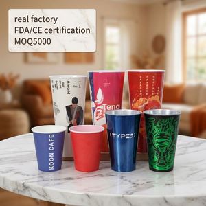 Vaso de Té con Leche Personalizable de 90 mm, Moldeado por Inyección de PP, con Etiqueta Integrada, Vaso Desechable para Bebidas Calientes/Frías para Fiestas - Product Image 1