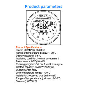 Tuya hogar WiFi piso inteligente calefacción electrónica termostato programable digital y receptor - Product Image 6
