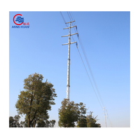 25ft 30ft 40ft 66KV elektrik iletim hattı kulesi galvanizli çelik elektrik direği