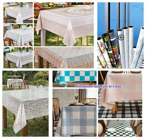 Boen Tùy Chỉnh Vàng Ren PVC Khăn Trải Bàn Cuộn Hình Chữ Nhật Vinyl Ren Bảng Bìa Cho Đám Cưới Nhà Đảng - Product Image 4