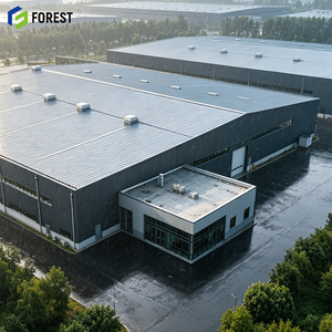 Atelier en acier avec grue, polyvalent, isolé, pour stockage de matériaux de soudage, longue portée, flexible, pour la maintenance, la logistique, résistant aux intempéries, avec panneau solaire Elite - Product Image 1