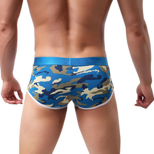 Calzoncillos Bóxer estampados para hombre, Algodón puro, estampado de camuflaje, <span class=keywords><strong>gay</strong></span>, ropa interior de cintura media - Product Image 5