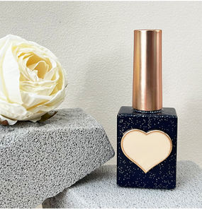 Flacon en verre et couvercle en plastique doré de 10ml, 12ml, 15ml, flacon de vernis à ongles en gel uv de couleur rose - Product Image 3