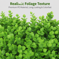 Mur végétal artificiel avec panneaux de feuillage en herbe de Milan multi-styles pour balcon, devanture de magasin, fond de jardin, décoration murale paysagère