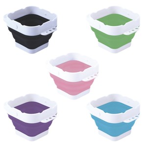 Boyixuan Foldable Mini Silicone Water Bucket For Watercolors Paints Art Brush Washer Multifunctional 9 Colors Available - Product Image 2