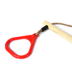 Cordons de balançoire pour enfants en <span class=keywords><strong>bois</strong></span>, cordes réglables, ensemble de barre de trapèze, balançoire pour enfants - Product Image 4
