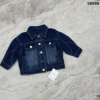 Veste en jean safari classique en coton pour enfants (garçons et filles) avec boutons sur le devant et poches, vêtements d'extérieur, vente en gros, vêtements pour enfants OEM