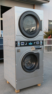 Precio barato lavado y secado de <span class=keywords><strong>ropa</strong></span> para máquinas de lavandería de <span class=keywords><strong>autoservicio</strong></span> lavadora y secadora apiladas con monedas - Product Image 6