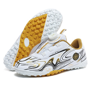 Chaussures de football pour enfants avec boucle rotative, tige en mesh unisexe, semelle extérieure en caoutchouc pour l'entraînement et les matchs - Product Image 5