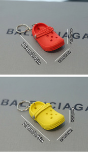 Llavero 3D Mini EVA Personalizado, Llavero Decorativo de Zapato de Playa, Sandalia de Espuma Plástica con Orificios, Llavero de Anime - Product Image 3