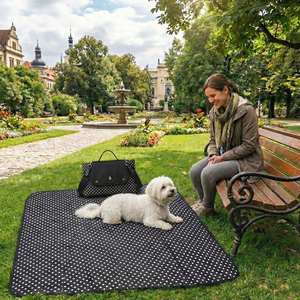 도매 맞춤형 로고 방수 야외용 강아지 침대 매트 휴대용 접이식 여행 캠핑 하이킹 애완동물 수면 패드 대형견용 - Product Image 2