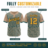 Maillots de baseball personnalisés unisexes coupe décontractée, chemises d'équipe entièrement boutonnées, queue de chemise allongée, pour ligues adultes et entraîneurs, vente en gros, manches courtes 100%